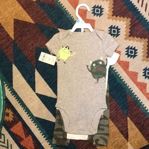 Carter’s baby boy Monster 2 onesie and pants set